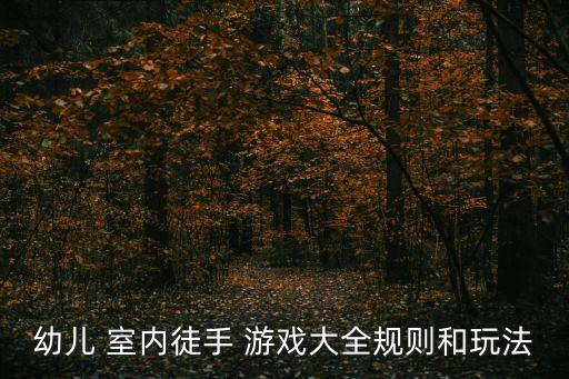 幼兒 室內(nèi)徒手 游戲大全規(guī)則和玩法