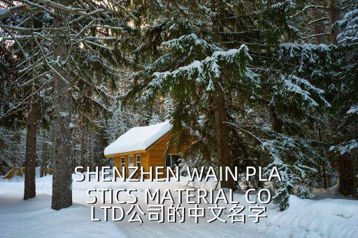 SHENZHEN WAIN PLASTICS MATERIAL COLTD公司的中文名字