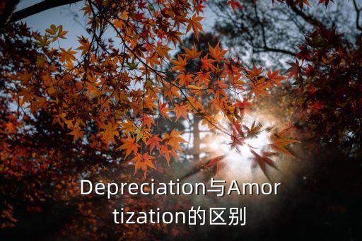 Depreciation與Amortization的區別