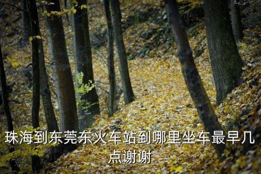 廣州珠海區(qū)到東莞東車次，珠海到東莞東火車站到哪里坐車最早幾點(diǎn)謝謝