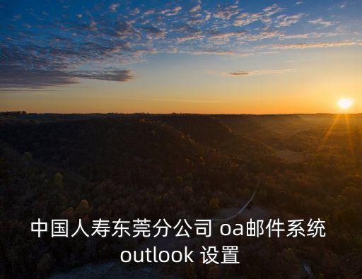 中國人壽東莞分公司 oa郵件系統 outlook 設置