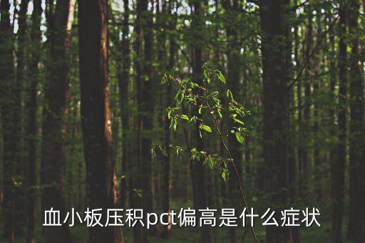 血小板壓積pct偏高是什么癥狀