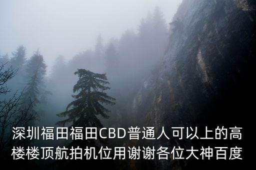 深圳福田福田CBD普通人可以上的高樓樓頂航拍機位用謝謝各位大神百度