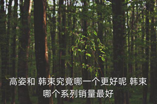 高姿和 韓束究竟哪一個更好呢 韓束哪個系列銷量最好