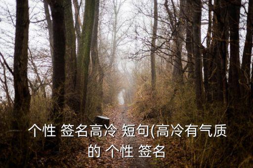  個性 簽名高冷 短句(高冷有氣質的 個性 簽名