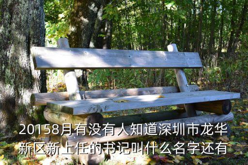 深圳龍華區書記，深圳龍華新區的區長是誰
