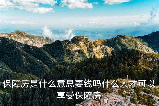 住房保障法,基本住房保障法