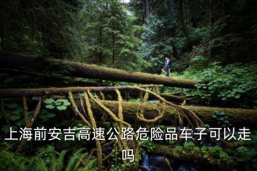 上海市高速公路危險品，2020年危險品車可以從滬常高速出上海嘛