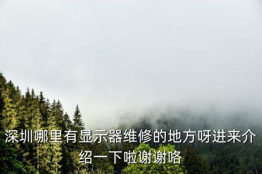 深圳哪里有顯示器維修的地方呀進來介紹一下啦謝謝咯