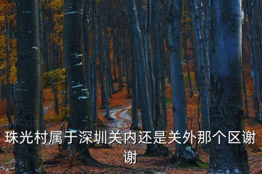 珠光村屬于深圳關(guān)內(nèi)還是關(guān)外那個區(qū)謝謝