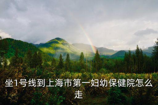 坐1號線到上海市第一婦幼保健院怎么走