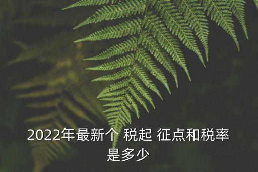 2022年最新個 稅起 征點和稅率是多少