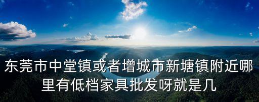 東莞客廳收納柜批發，東莞市中堂鎮或者增城市新塘鎮附近哪里有低檔家具批發呀就是幾