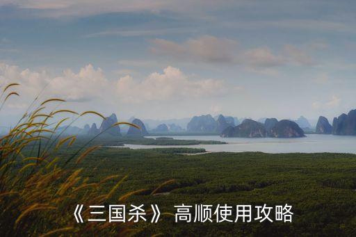 《三國殺》 高順使用攻略