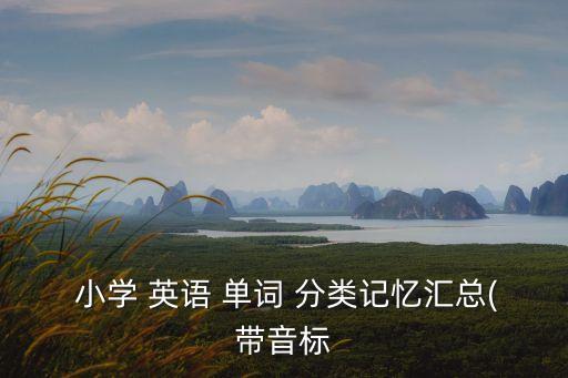  小學(xué) 英語 單詞 分類記憶匯總(帶音標(biāo)