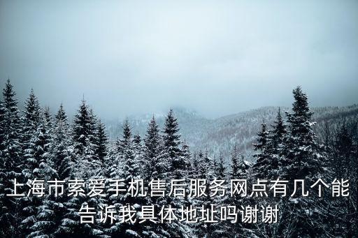 上海市索愛手機(jī)售后服務(wù)網(wǎng)點(diǎn)有幾個(gè)能告訴我具體地址嗎謝謝