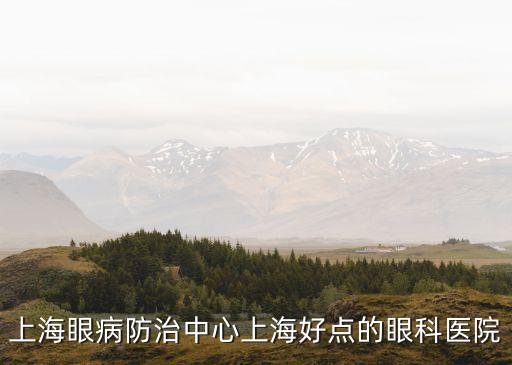 上海眼病防治中心上海好點(diǎn)的眼科醫(yī)院