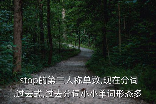  stop的第三人稱單數,現在分詞,過去式,過去分詞小小單詞形態多