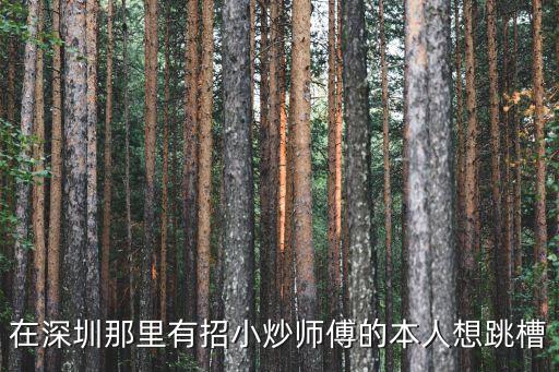 深圳小炒學(xué)徒招聘，在深圳那里有招小炒師傅的本人想跳槽