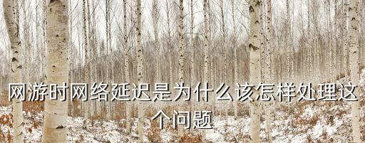網游時網絡延遲是為什么該怎樣處理這個問題