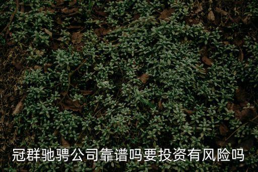 冠群馳騁公司靠譜嗎要投資有風(fēng)險(xiǎn)嗎