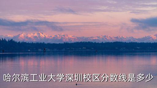 哈工大深圳校區多少分，哈爾濱工業大學深圳校區分數線是多少