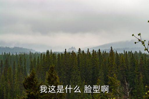 我這是什么 臉型啊
