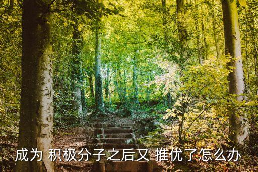 成為 積極分子之后又 推優了怎么辦