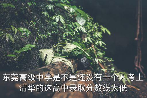 東莞高級中學是不是還沒有一個人考上清華的這高中錄取分數線太低