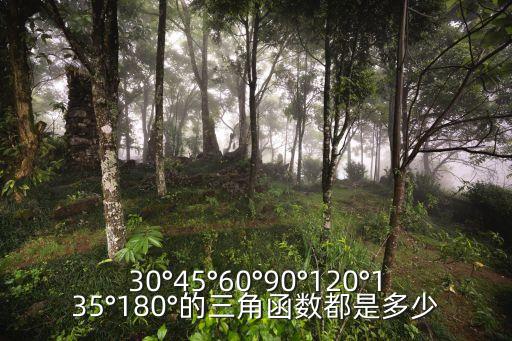 30°45°60°90°120°135°180°的三角函數都是多少