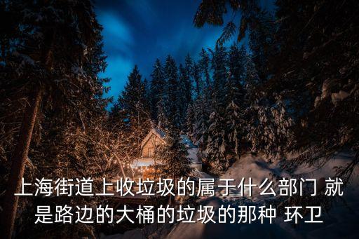 上海街道上收垃圾的屬于什么部門 就是路邊的大桶的垃圾的那種 環(huán)衛(wèi)