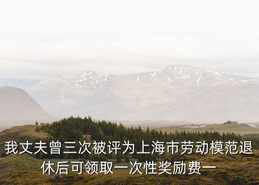 我丈夫曾三次被評為上海市勞動模范退休后可領取一次性獎勵費一