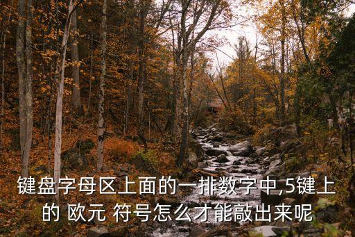 鍵盤字母區上面的一排數字中,5鍵上的 歐元 符號怎么才能敲出來呢