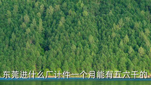 東莞進什么廠計件一個月能有五六千的