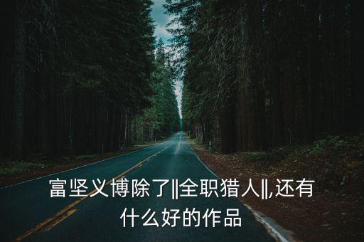 富堅義博除了||全職獵人||,還有什么好的作品