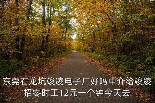 東莞石龍坑竣凌電子廠好嗎中介給竣凌招零時(shí)工12元一個(gè)鐘今天去