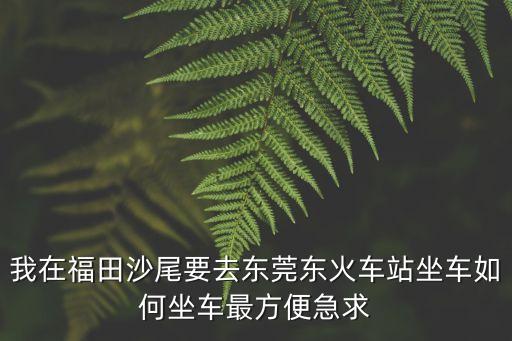 廣州沙尾一村怎么去東莞汽車站，廣州火車站到沙尾一村怎么坐車