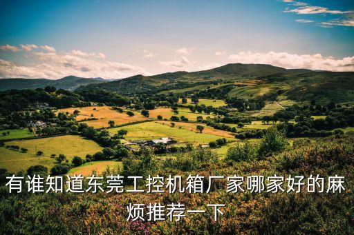 有誰知道東莞工控機箱廠家哪家好的麻煩推薦一下