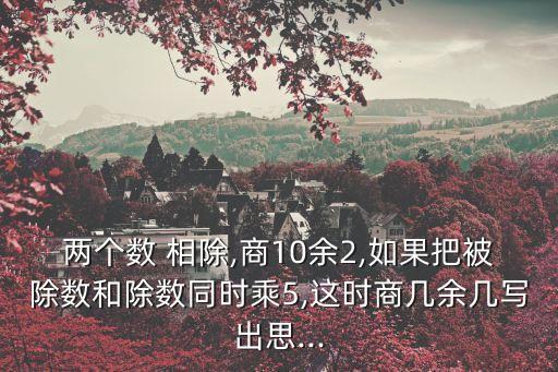 兩數相除
