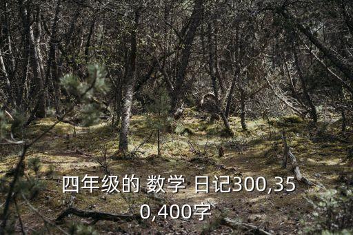  四年級的 數學 日記300,350,400字