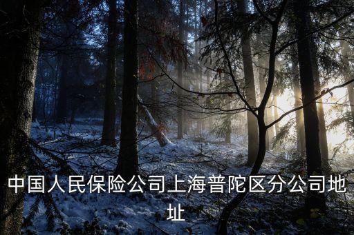 上海市曹楊路2212號，中國人民保險公司上海普陀區分公司地址