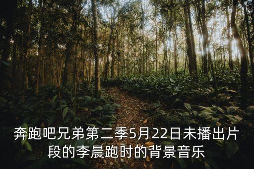 奔跑吧兄弟第二季5月22日未播出片段的李晨跑時的背景音樂