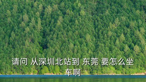 深圳北站到東莞的跨城公交，深圳北火車站到東莞怎么坐車