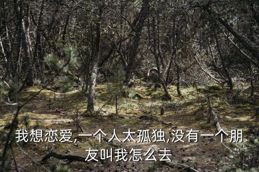 我想戀愛,一個人太孤獨,沒有一個朋友叫我怎么去