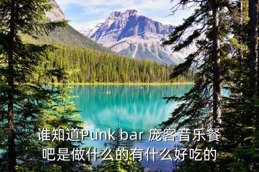誰知道Punk bar 龐客音樂餐吧是做什么的有什么好吃的