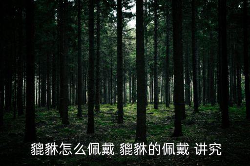  貔貅怎么佩戴 貔貅的佩戴 講究