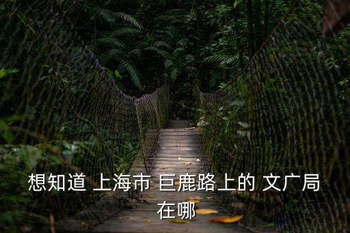 想知道 上海市 巨鹿路上的 文廣局 在哪