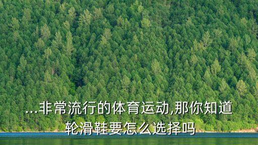 ...非常流行的體育運動,那你知道 輪滑鞋要怎么選擇嗎