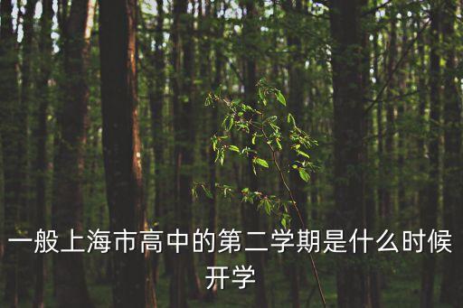 一般上海市高中的第二學期是什么時候開學