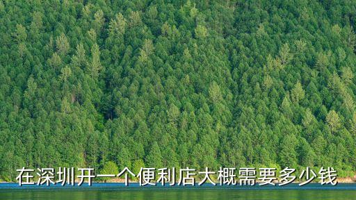在深圳開一個便利店大概需要多少錢